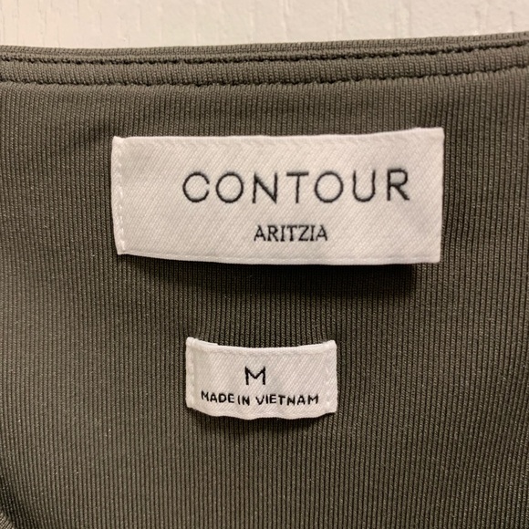 Aritzia Original Contour Squareneck Hip Longsleeve (in Olive Green) - Picture 7 of 8